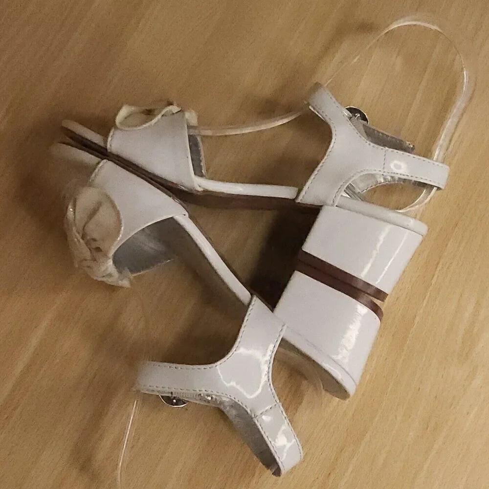 Christe & Jill Girl's Ruby White Dressy Sandals 2